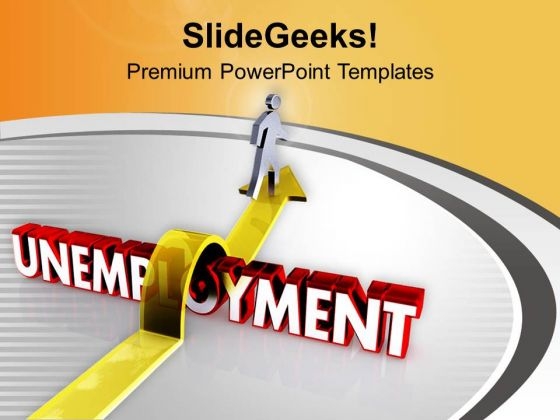 Jump The Unemployment To Get Job PowerPoint Templates Ppt Backgrounds For Slides 0513
