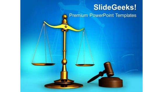 Justice Is Served Law PowerPoint Templates And PowerPoint Themes 0612