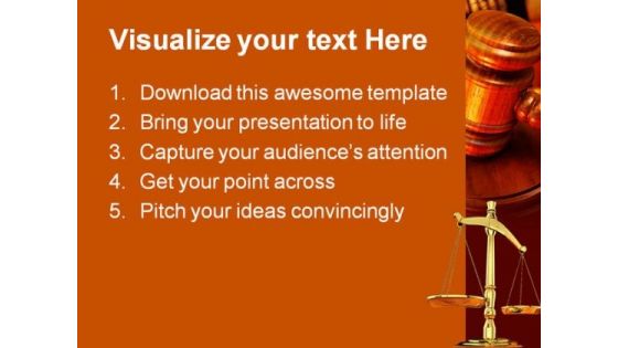 Justice Law PowerPoint Template 0610
