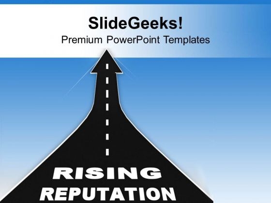 Keep Track On Rising Reputation PowerPoint Templates Ppt Backgrounds For Slides 0613