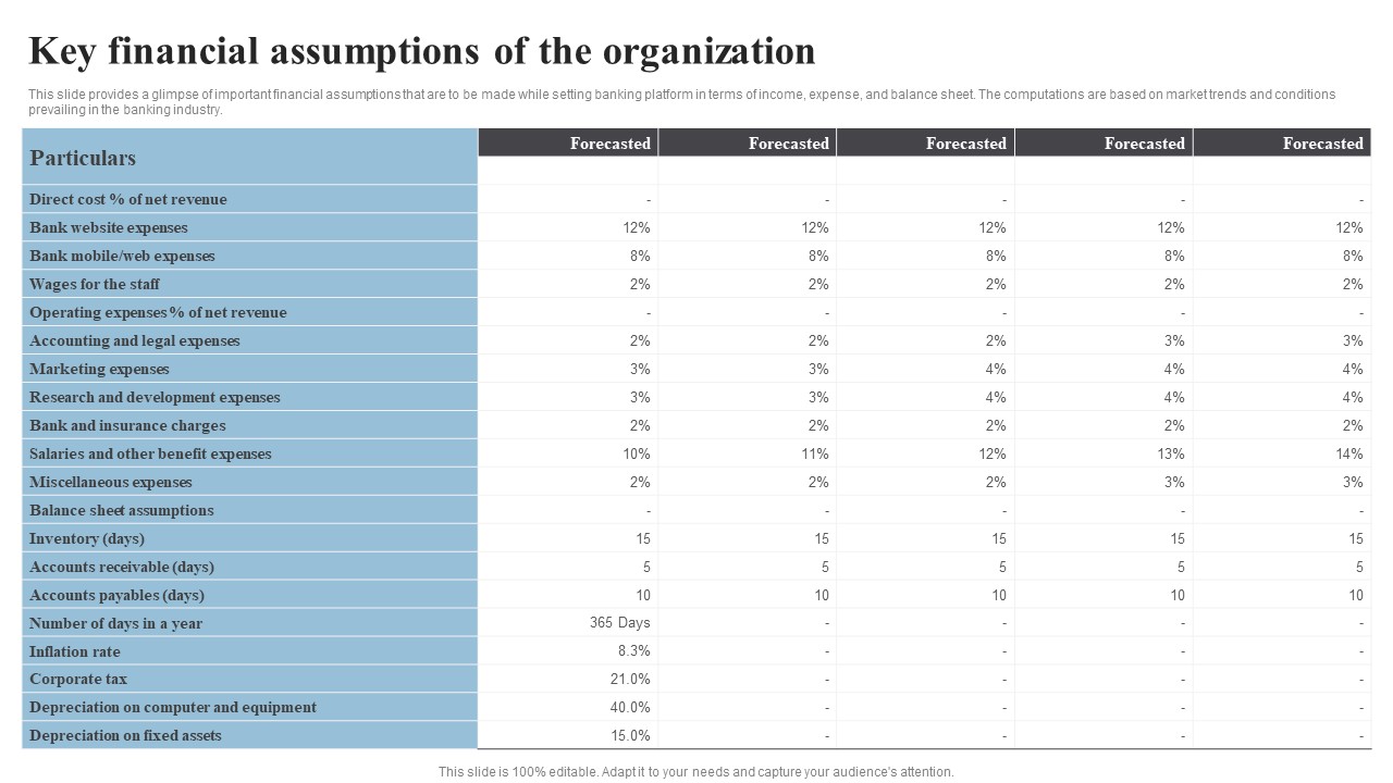 Key Financial Assumptions Organization Banking Start Up B Plan Go To Market Strategy Demonstration Pdf