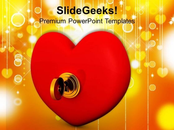 Key From Heart Valentines PowerPoint Templates Ppt Backgrounds For Slides 0213