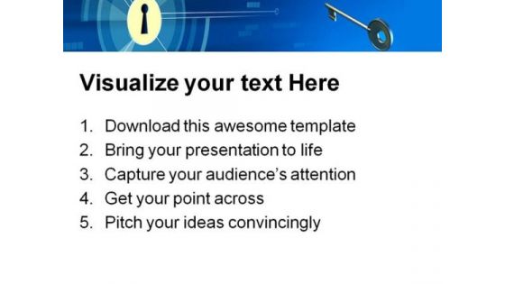 Key To Solution Security PowerPoint Templates And PowerPoint Backgrounds 0311