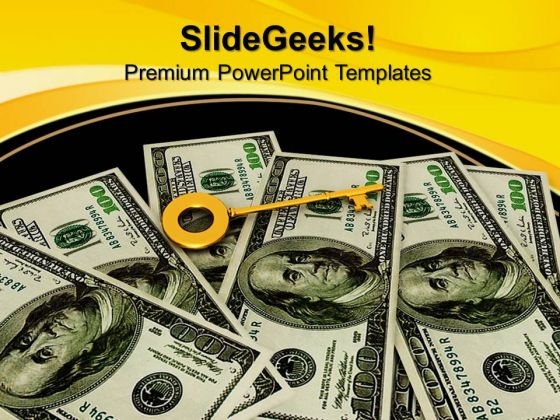 Key To Success Dollars Currency Finance PowerPoint Templates And PowerPoint Themes 0812