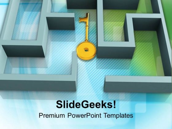 Key To Success In Labyrinth PowerPoint Templates Ppt Backgrounds For Slides 0113