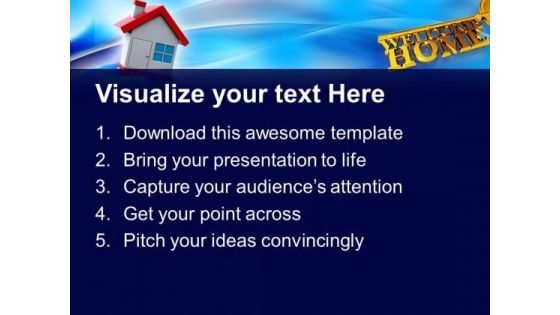 Key With Welcome Home Real Estate PowerPoint Templates And PowerPoint Themes 0812
