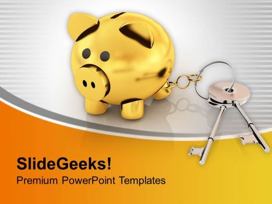 Keys Connected To Money Bank Investment PowerPoint Templates Ppt Backgrounds For Slides 0313