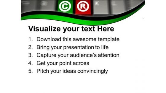 Keys Of Copyright On Keyboard PowerPoint Templates Ppt Backgrounds For Slides 0213