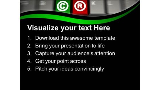 Keys Of Copyright On Keyboard PowerPoint Templates Ppt Backgrounds For Slides 0213