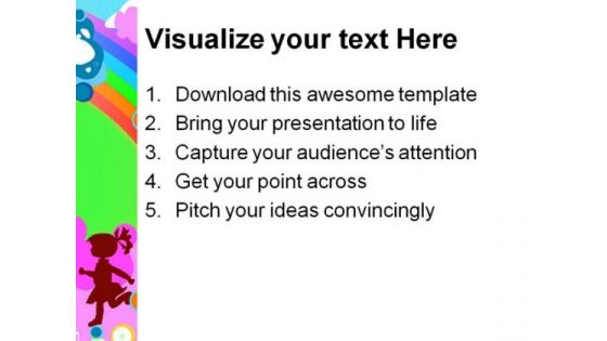 Kids And Rainbow Entertainment PowerPoint Themes And PowerPoint Slides 0511