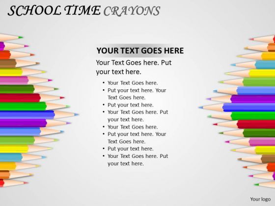 Kids Education School Time Crayons PowerPoint Slides And Ppt Diagram Templates