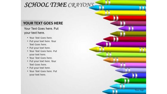 Kids School Crayons PowerPoint Presentation Slides