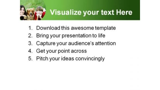 Kids With Dog Children PowerPoint Themes And PowerPoint Slides 0511
