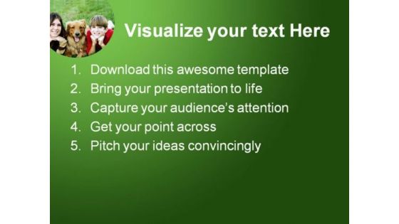 Kids With Dog Children PowerPoint Themes And PowerPoint Slides 0511