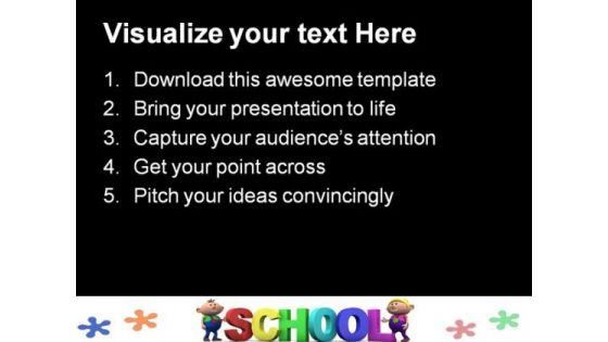 Kids With School Education PowerPoint Template 1110