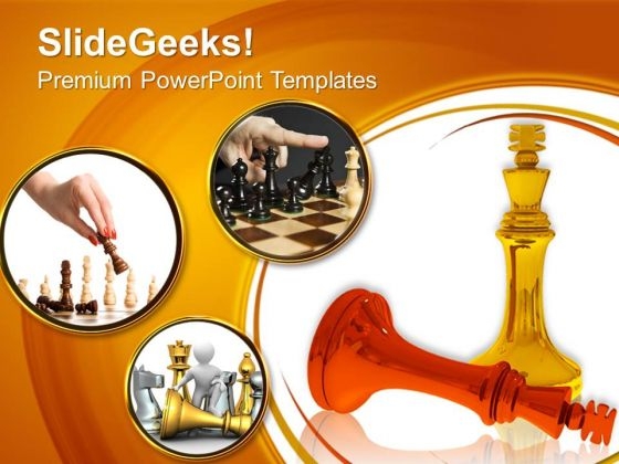 King Defeats King In Chess Competition PowerPoint Templates And PowerPoint Themes 0612