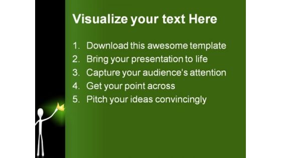 King Holding Crown Metaphor PowerPoint Templates And PowerPoint Backgrounds 0511