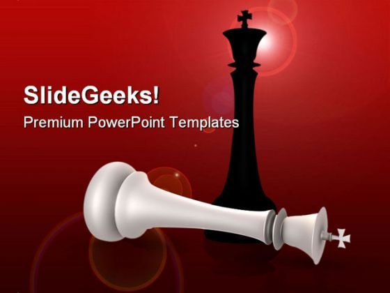 King In Chess Game PowerPoint Themes And PowerPoint Slides 0211