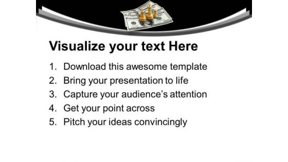 King Queen And Pawn On Us Dollars Competition PowerPoint Templates Ppt Backgrounds For Slides 0113