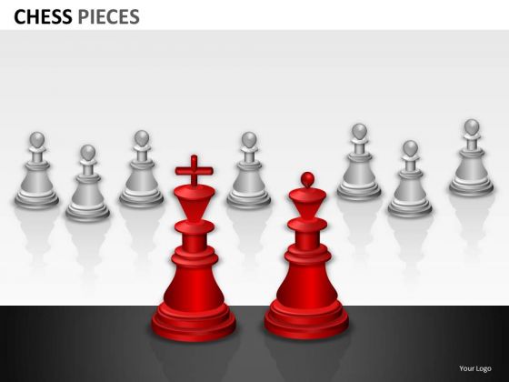 King Queen Chess Pieces PowerPoint Slides And Ppt Diagram Templates