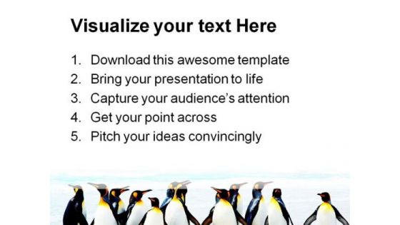 Kings Of The Beach Animals PowerPoint Template 1110