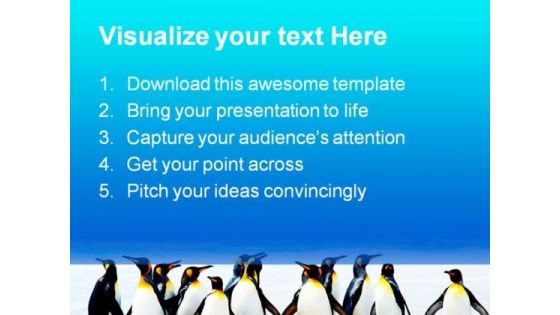 Kings Of The Beach Animals PowerPoint Template 1110