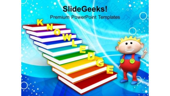 Knowledge On Books Education PowerPoint Templates Ppt Backgrounds For Slides 1212