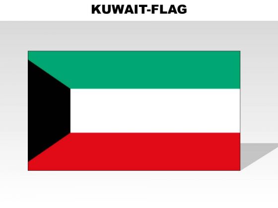 Kuwait Country PowerPoint Flags