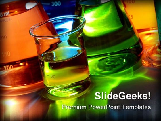 Laboratory Flasks01 Science PowerPoint Template 0610