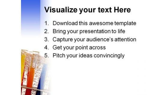 Laboratory Flasks Science PowerPoint Template 0610