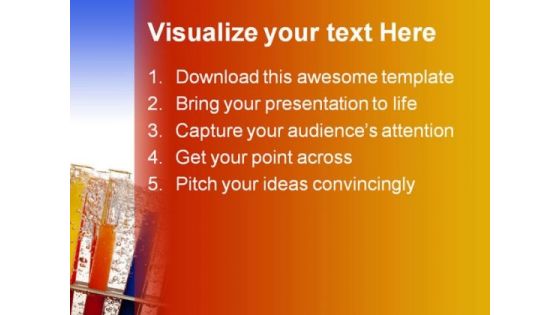Laboratory Flasks Science PowerPoint Template 0610