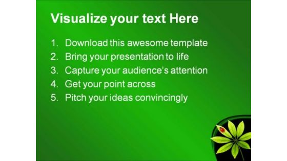 Lady Bug Nature PowerPoint Template 0910
