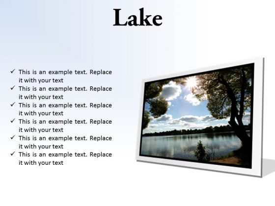 Lake Nature PowerPoint Presentation Slides F