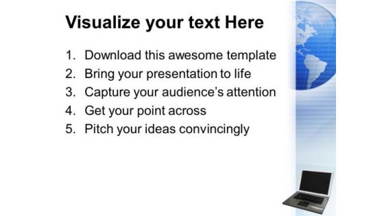 Laptop Global Business PowerPoint Templates Ppt Backgrounds For Slides 1212