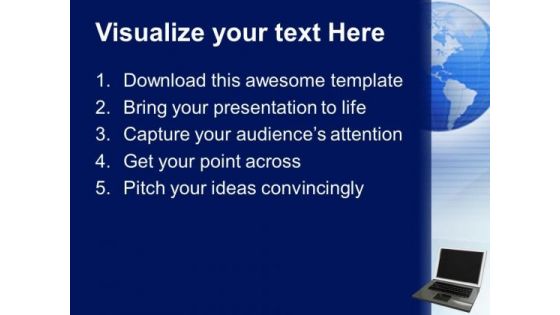 Laptop Global Business PowerPoint Templates Ppt Backgrounds For Slides 1212