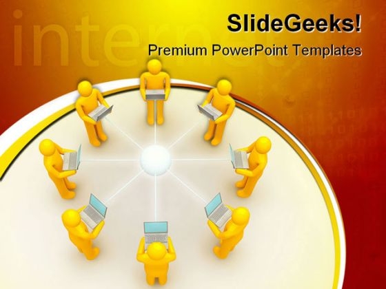 Laptop Network Internet PowerPoint Templates And PowerPoint Backgrounds 0511