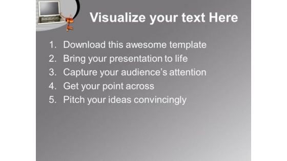 Laptop With Key And Chain Attached Success PowerPoint Templates Ppt Backgrounds For Slides 0213