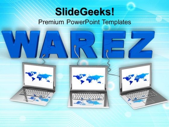 Laptop With Word Warez PowerPoint Templates And PowerPoint Themes 0812