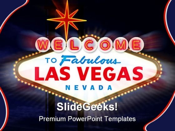 Las Vegas Sign Americana PowerPoint Templates And PowerPoint Backgrounds 0311