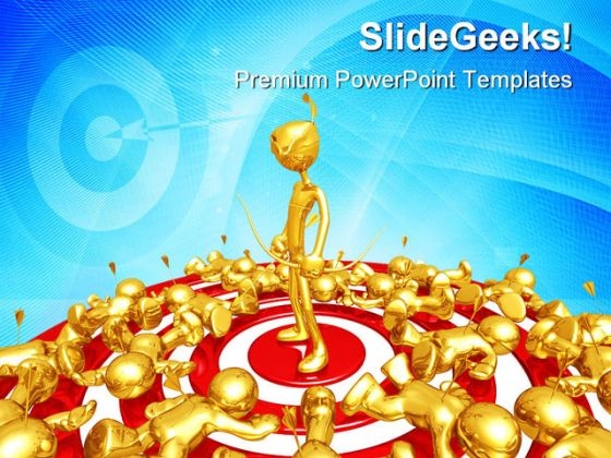 Last Man Standing On Target Business PowerPoint Templates And PowerPoint Backgrounds 0511