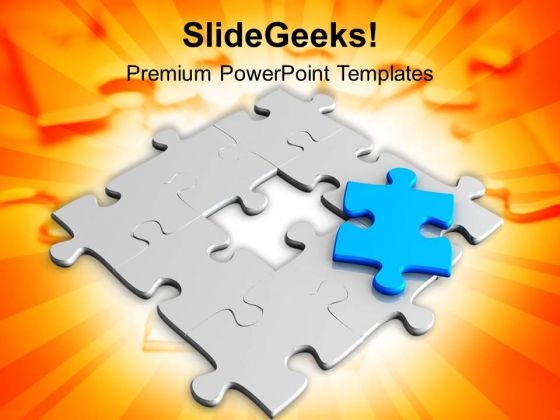 Last Piece Of Puzzle Solution Concept Business PowerPoint Templates Ppt Backgrounds For Slides 0413