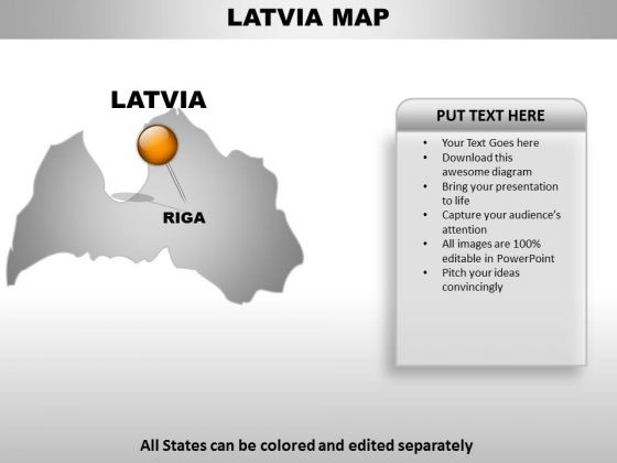 Latvia Country PowerPoint Maps