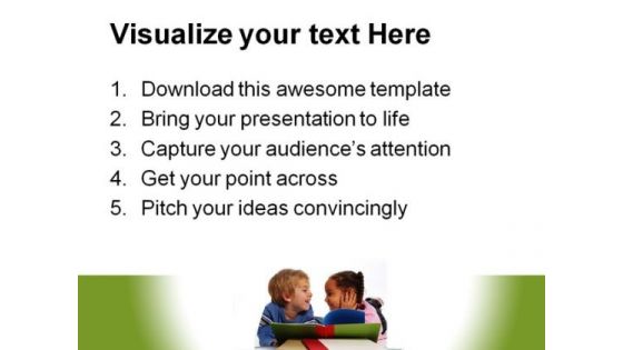 Laughing Kids Education PowerPoint Backgrounds And Templates 0111