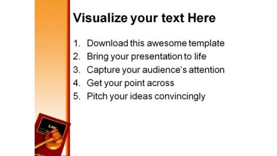 Law Book Globe PowerPoint Template 1110