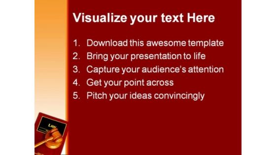 Law Book Globe PowerPoint Template 1110