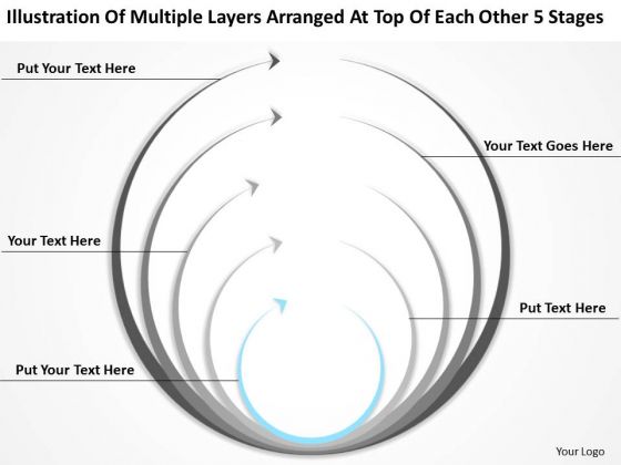 Layers Arranged At Top Each Other 5 Stages Ppt Formulating Business Plan PowerPoint Slides