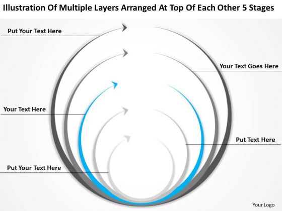 Layers Arranged At Top Each Other 5 Stages Ppt What Is In Business Plan PowerPoint Templates