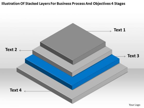 Layers For Business Process And Objectives 4 Stages Ppt Plan PowerPoint Slides