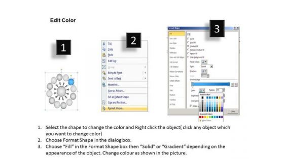 Layout Of Converging 12 Steps Linear Flow Cycle Process PowerPoint Templates