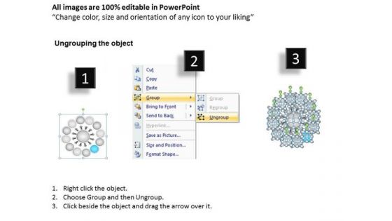 Layout Of Converging 12 Steps Linear Flow Processs And PowerPoint Templates
